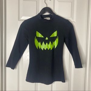 PUMPKIN KING GLOW IN THE DARK 3/4 SLEEVE TOP IN BLACK